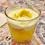 An image of lemon tiramisu in a glass at Vista Alcantara